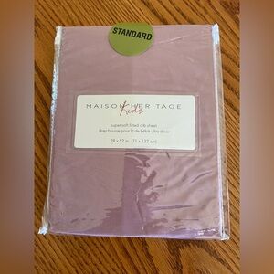 Maison Heritage Kids Mauve Solid Fitted Crib Sheet